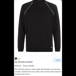 Diesel Zip Shoulder Sweater